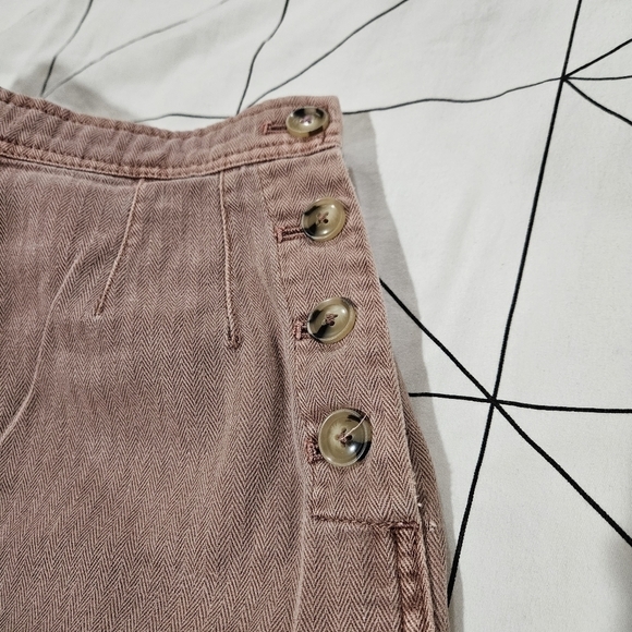 Free People Clean Mod Utility Crop Pant Mauve Size 0 - Picture 6 of 14